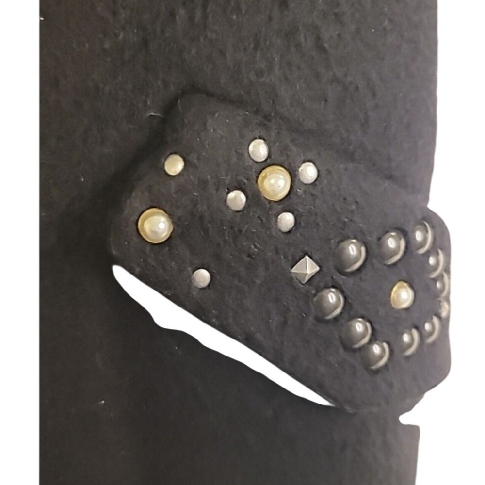 Coach 1941 NWT SZ2 Black Studded Pearl Embellished Wool Mohair Blend midi jacket - Picture 6 of 13